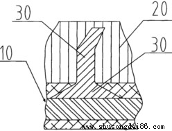 耐熱擋邊輸送帶局部剖視圖