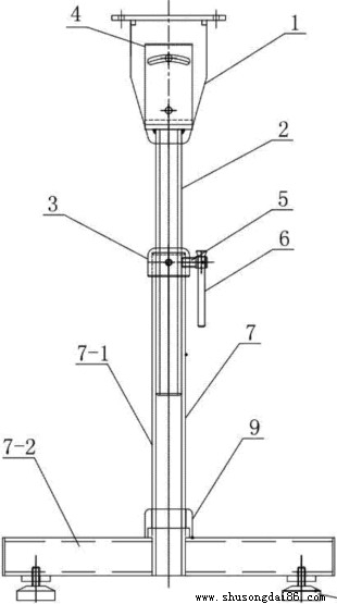 皮帶輸送機(jī)支腳右視結(jié)構(gòu)圖