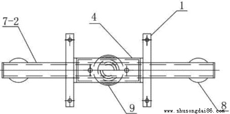皮帶輸送機(jī)支腳結(jié)構(gòu)俯視圖
