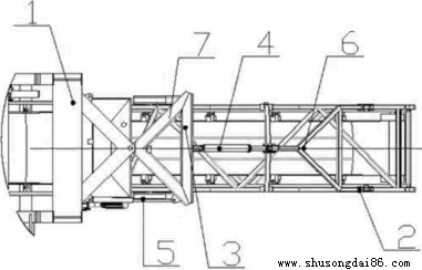 皮帶輸送機改向機構俯視圖