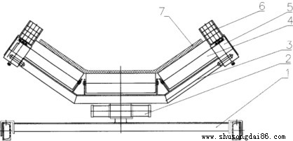 工業(yè)運(yùn)輸帶防打滑快速糾偏機(jī)構(gòu)圖